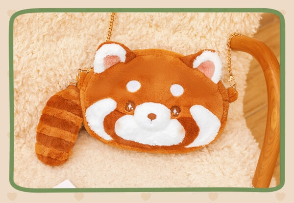 Kawaii Plush Red Panda Crossbody Bag Crossbody Bag kawaii