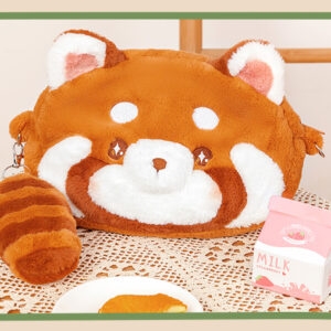 Kawaii Plush Red Panda Crossbody Bag Crossbody Bag kawaii