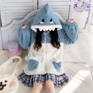 Kawaii Shark Plush Hoodie Cute kawaii