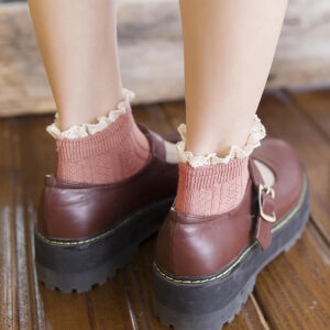 Японские кружевные носки в стиле Лолита, 3 пары, милые каваи
