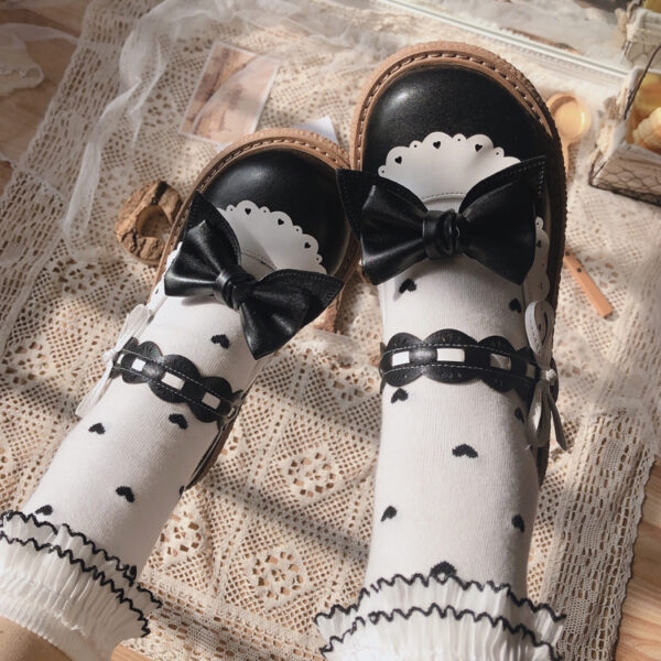 Sapatos Lolita Flat Colorblock Originais Kawaii lolita kawaii