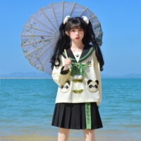 Original Cute Panda JK Uniform Suit Cute kawaii
