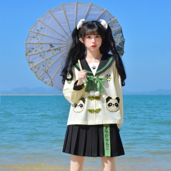 Oryginalny mundurek Uniform Panda JK Śliczne kawaii