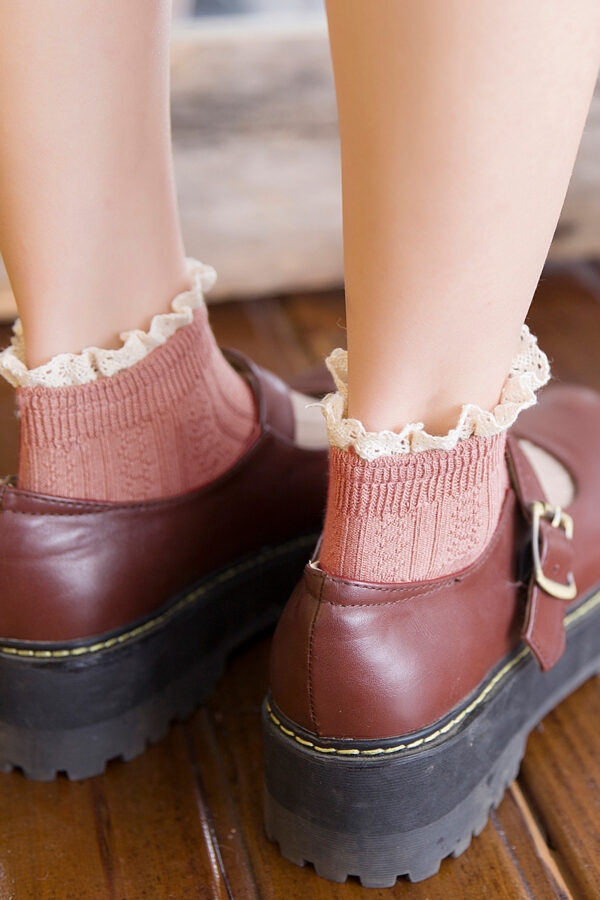 Японские кружевные носки в стиле Лолита, 3 пары Милый каваи