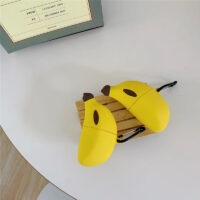 Śliczne, bananowe, silikonowe etui na słuchawki AirPods 3D Kawaii Airpods