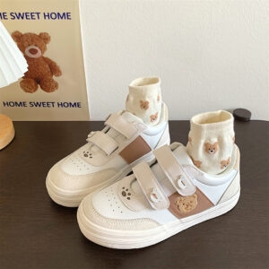 Japanese Cute Bear tjockbottna sneakers med kawaii