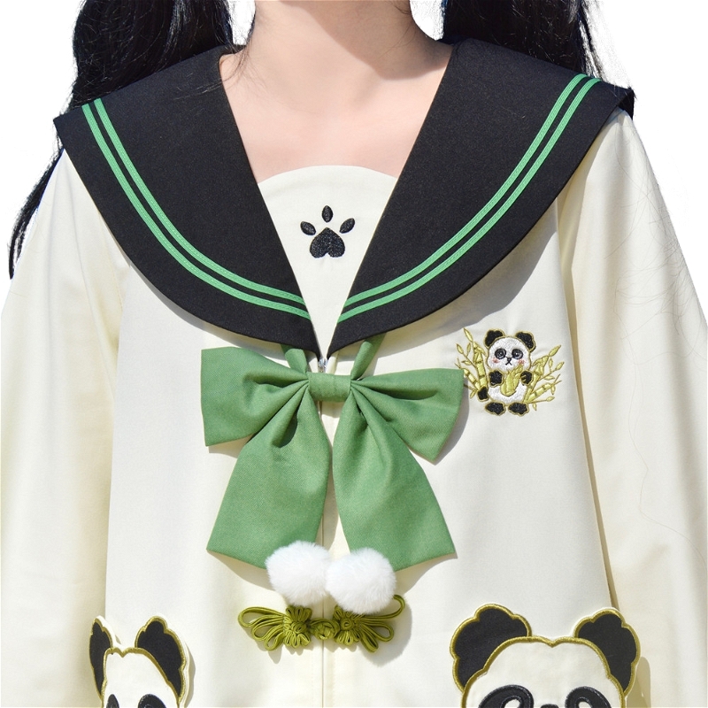 Costume d'uniforme JK Panda mignon original