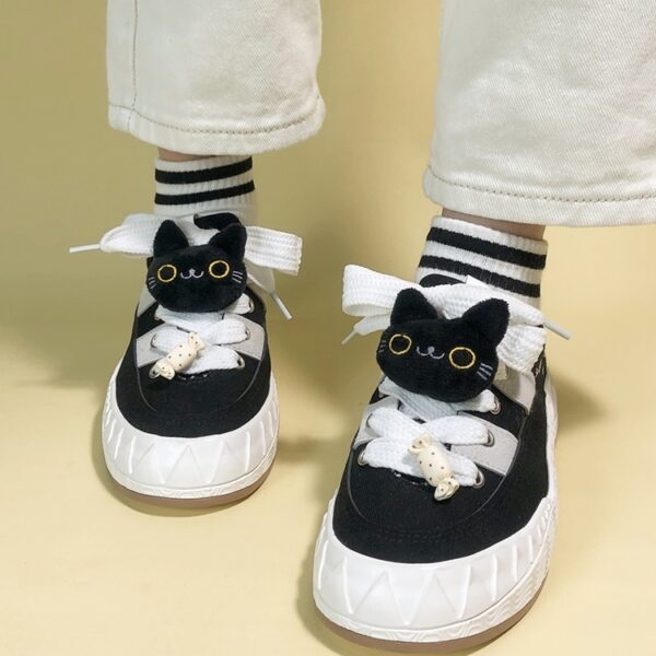 Ulzzang All-match Black Low-top Canvas Shoes
