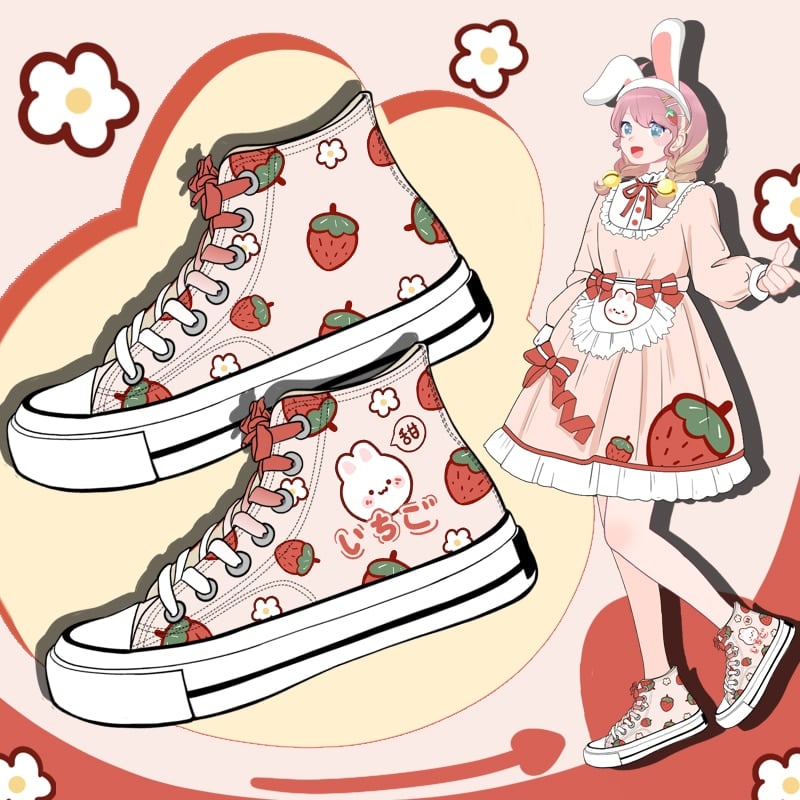 Tênis bonitos dos desenhos animados Anime Girl - Kawaii Fashion