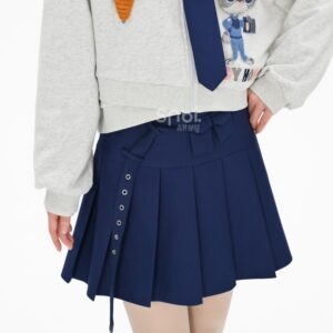 Blue All-match High Waist A-line Skirt A-line Skirt kawaii