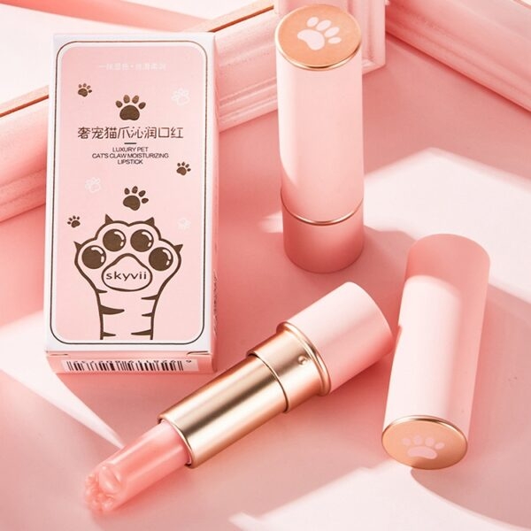 Розовый бальзам для губной помады Cute Cat Paw Кошачья лапа кавайи