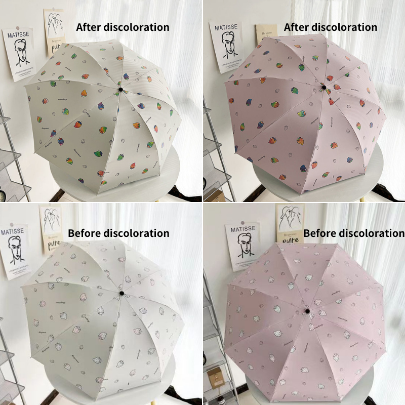 Parapluie de pluie à couleurs changeantes Kawaii