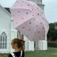 Parapluie de pluie solaire à couleurs changeantes Kawaii Kawaii qui change de couleur