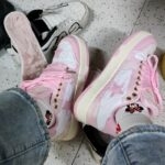 Roze ster-platformsneakers