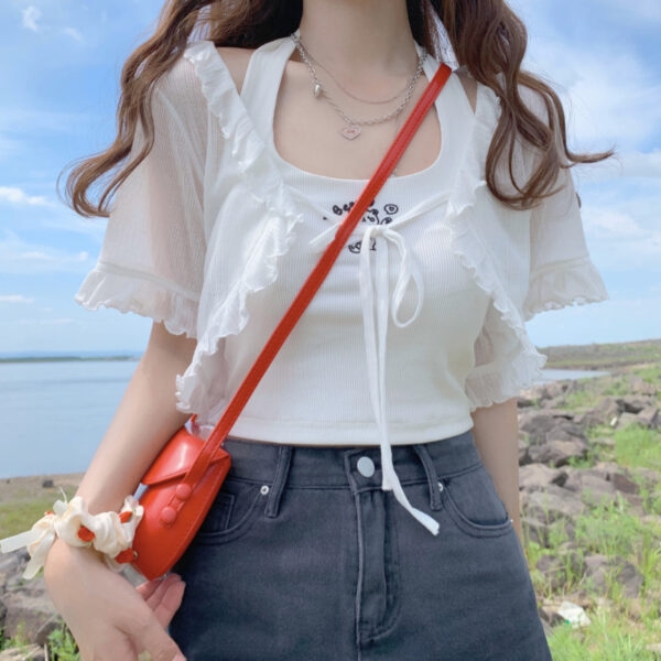 Cardigan tricoté de couleur unie pour fille douce japonaise Cardigan kawaii
