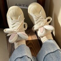 Pink Bunny Rabbit Ear Sneakers Shoes All-match kawaii