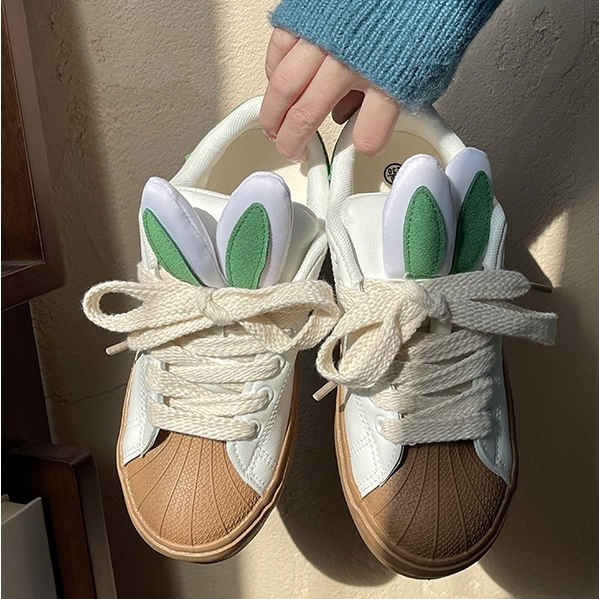 Pink Bunny Rabbit Ear Sneakers Shoes All-match kawaii