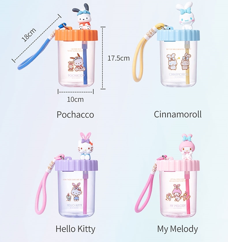 Sanrio Water Cup with Straw 520mL