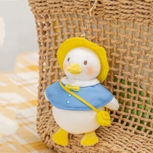 Cute Cartoon Navy Duck Plush Keychain birthday gift kawaii