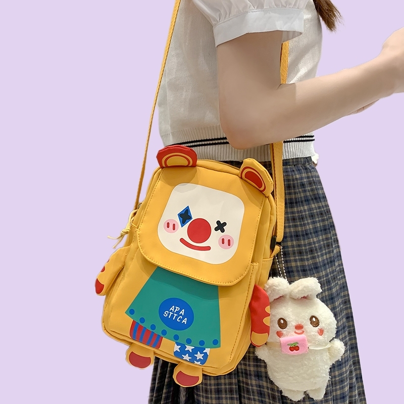 Cute Clown Messenger Bag - Kawaii Fashion Shop | Cute Asian Japanese ...