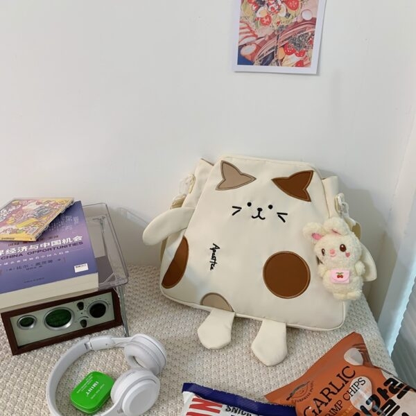 Cute Kitten Canvas Messenger Bag canvas bag kawaii
