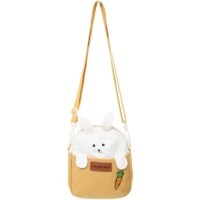 Bolsa mensageiro de lona de coelho de desenho japonês Kawaii bolsa de lona kawaii