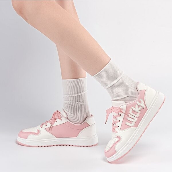 Kawaii Pink Lucky bestickte Sneakers 7