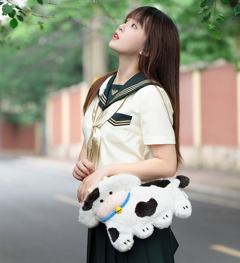 Kawaii pluszowa torba na ramię w kształcie krowy