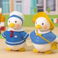 Cute Cartoon Navy Duck Plush Keychain birthday gift kawaii