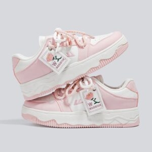 Sommerliche weiche Mädchen-Stil rosa All-Match-Sneakers All-Match-Kawaii