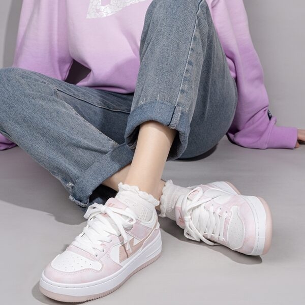Zomerse zoete platform roze sneakers 7