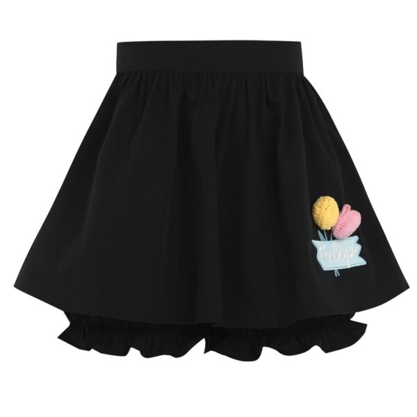 Black All-match High Waist Temperament Umbrella Skirt All-match kawaii