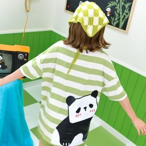 Kawaii Cute Panda Print Oversized T-Shirt Cute kawaii