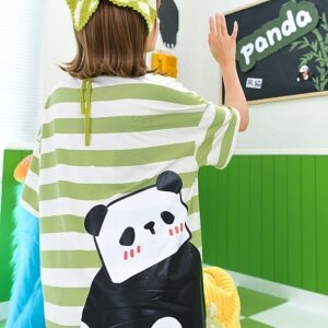 Übergroßes T-Shirt mit süßem Kawaii-Panda-Print Süßes Kawaii