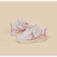 Kawaii Cute Pink Loli Style Flat Sneakers Cute kawaii