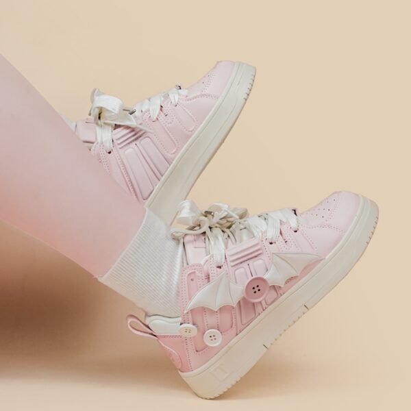 Kawaii Cute Pink Loli Style Flat Sneakers Cute kawaii