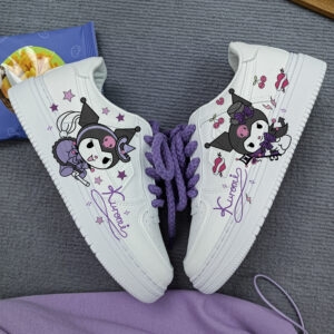 أحذية رياضية منخفضة الأعلى من Kawaii Purple Kuromi كورومي كاواي