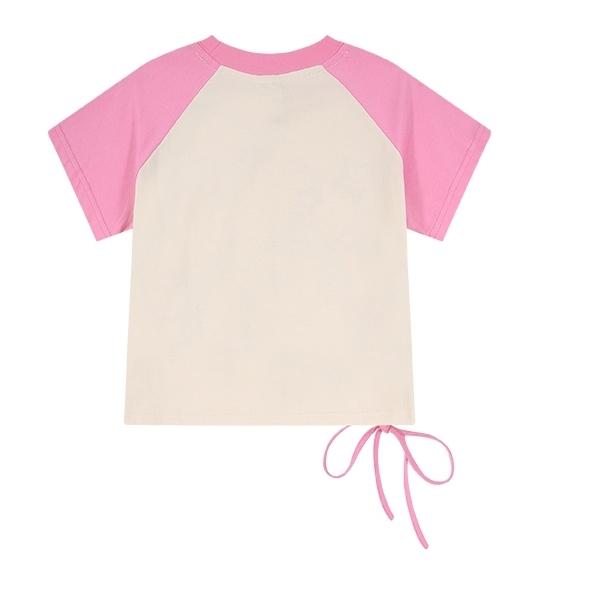 Y2K スタイル スリム フィット ピンク T シャツ 