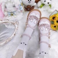 Chaussures lolita plates en forme de lapin mignon lapin kawaii