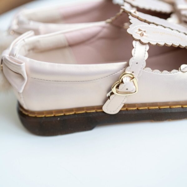 Śliczne i słodkie buty Lolita w stylu retro z okrągłymi noskami Kawaii krowa