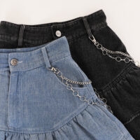 Japońska spódnica jeansowa w stylu retro Y2K Spódnica dżinsowa kawaii