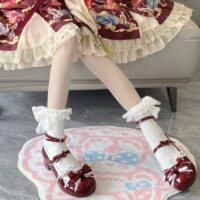 Kawaii Sweet Girl Pink Lolita Shoes Cute kawaii