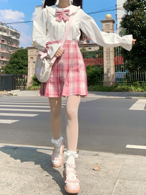 Flache Lolita-Schuhe mit süßem Hasenmuster Hase kawaii