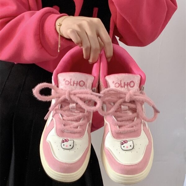 Sommerliche süße rosa All-Match-High-Top-Sneaker All-Match-Kawaii