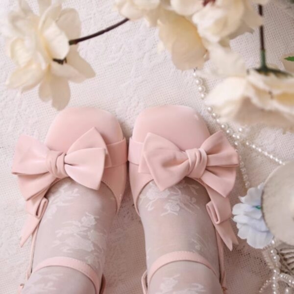 Zoete hartholle Lolita-sandalen met hoge hakken Hart kawaii