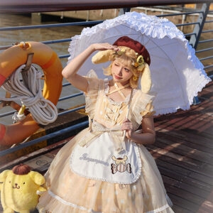 Sweet Style Sanrio Character Print Lolita Kjol Set Alice kawaii