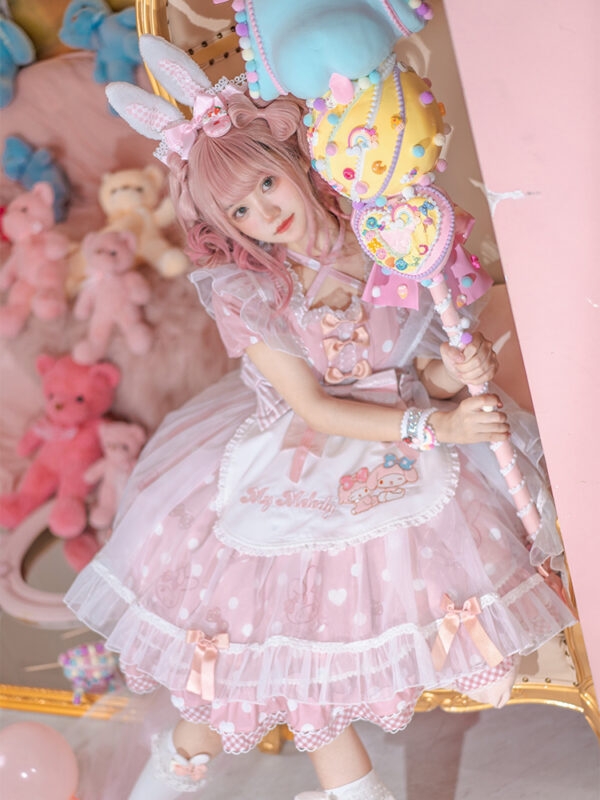 Süßes Lolita-Rock-Set mit Sanrio-Charakter-Print Alice kawaii