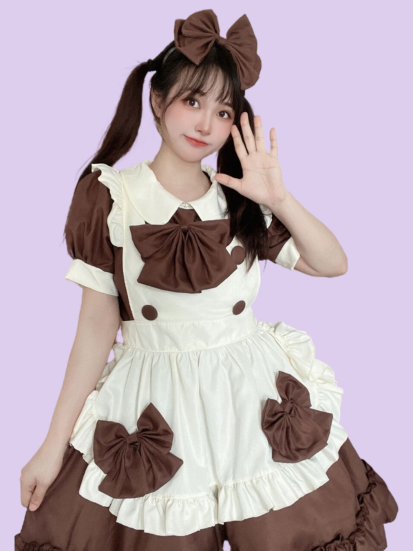 カワイイチョコレートロリータメイドドレス 1