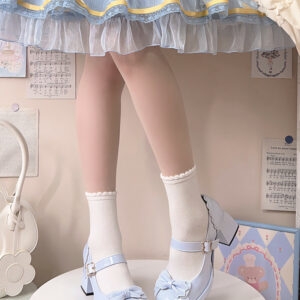 Kawaii rosa Schleife hochhackige Lolita-Schuhe Schleife kawaii