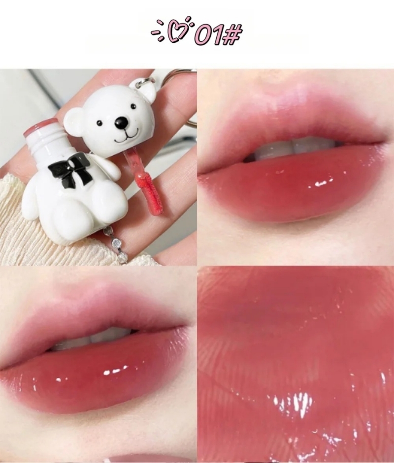 Brillant à lèvres miroir Little Bear Paradise - Boutique de mode Kawaii